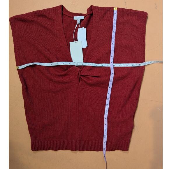 Joie Alenah Knotted Sweater in Rum Red – Size Large (NWT) - Picture 6 of 11